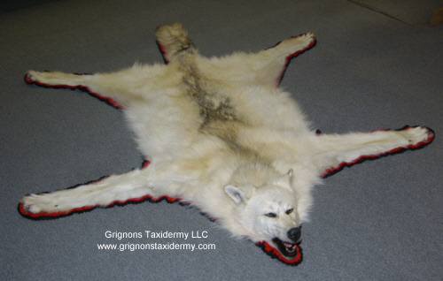 white wolf rug